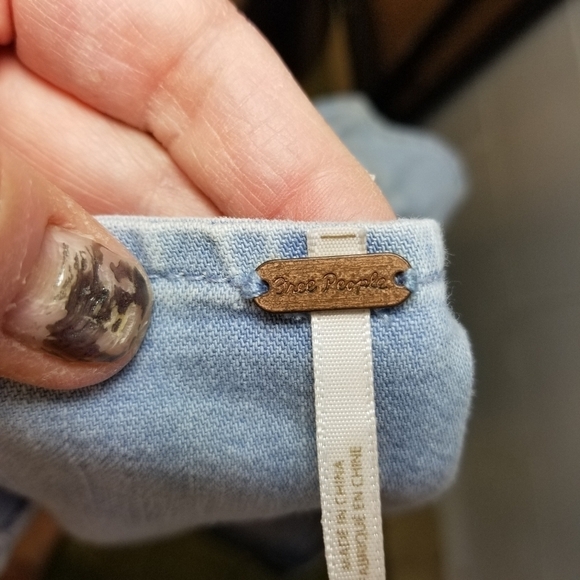 Free People Imogene Frilll Chambray denim mini dress - Picture 16 of 16